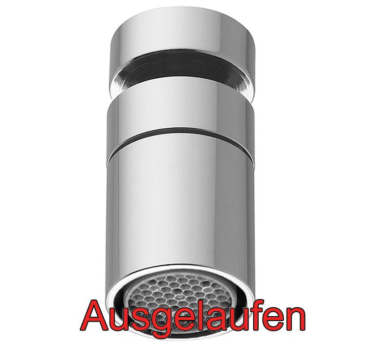DIBL'fix Design-Strahlregler ohne Luftansaugung, mit M 22 x 1 Innengewinde, mit zusätzlichem Kugelgelenk M 24 x 1 Innengewinde