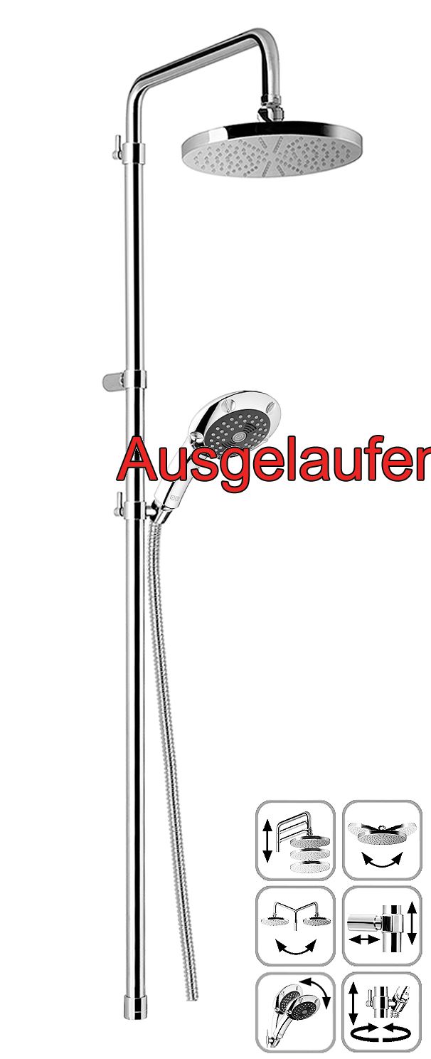 DIBL'fit Runde Brauseaufsatz-Kombination zum direkten Armaturenanschluss
