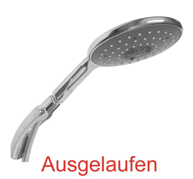 DIBL'fit Wellness-Brauseset, mit großer Dreistrahl-Antikalk-Handbrause, mit verstellbarem Kunststoff-Wandbrausehalter und Metalleffekt-Brauseschlauch