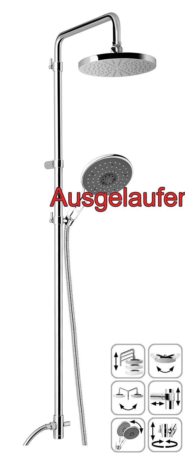 DIBL'fit Runde Brauseaufsatz-Kombination mit Umstelleinheit zum direkten Armaturenanschluss