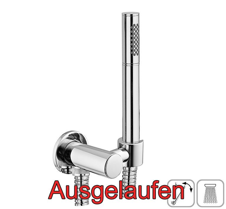 DIBL'fit Brauseset mit integriertem UP-Wandanschlussbogen und runder Stabhandbrause 