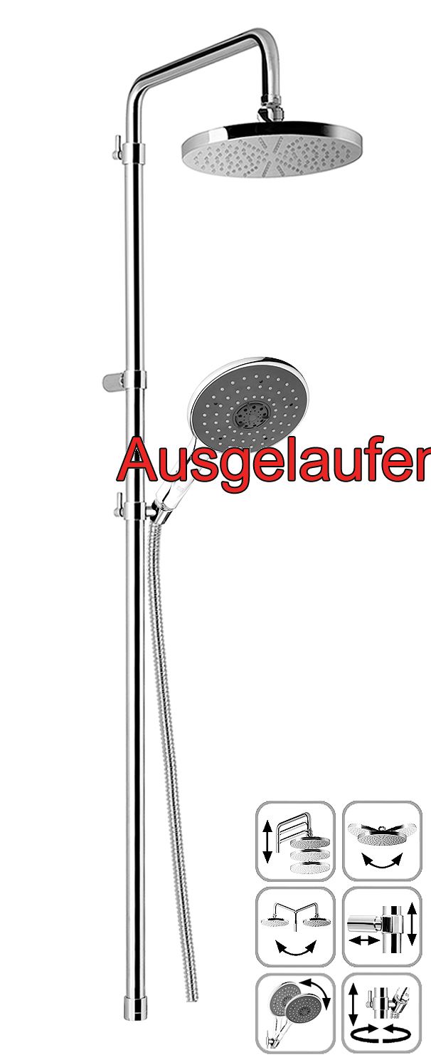 DIBL'fit Runde Brauseaufsatz-Kombination zum direkten Armaturenanschluss