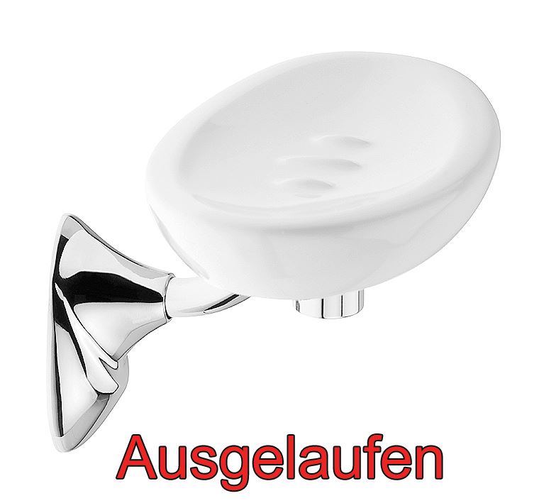 DIBL'accessoires Messing-Wand-Seifenhalter mit Keramik-Seifenschale