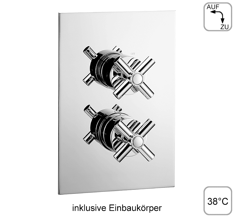 DIBL'extra Thermostat-Brausebatterie ¾" zur Unterputzmontage