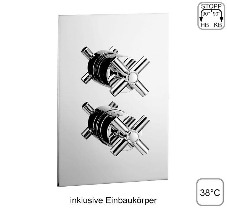 DIBL'extra Thermostat-Batterie ¾" zur Unterputzmontage