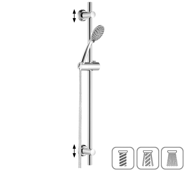 DIBL'fit Renovierungs-Brausegarnitur mit rundem Brauserohr Ø 22 mm x 1120 mm