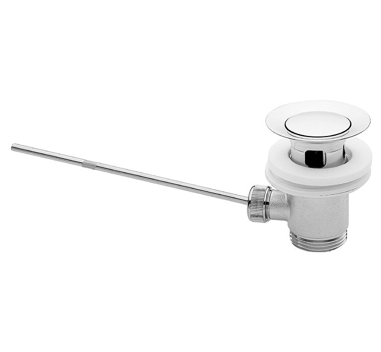 DIBL'fix Messing-Waschtisch-Ablaufgarnitur 1¼", mit gestrahltem Korpus, mit rundem Kunststoff-Verschlussstopfen Ø 40 mm