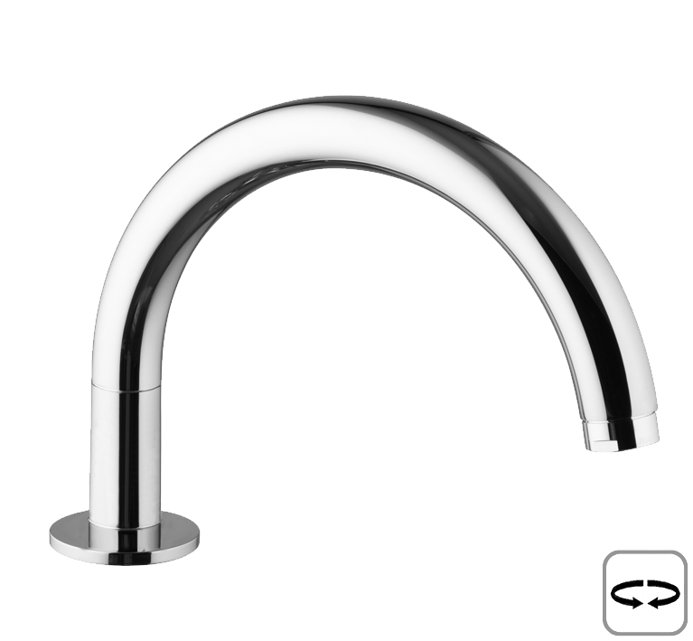 DIBL'fix Schwenkbarer Gussauslauf zur Wannenrand- und Fliesenbankmontage