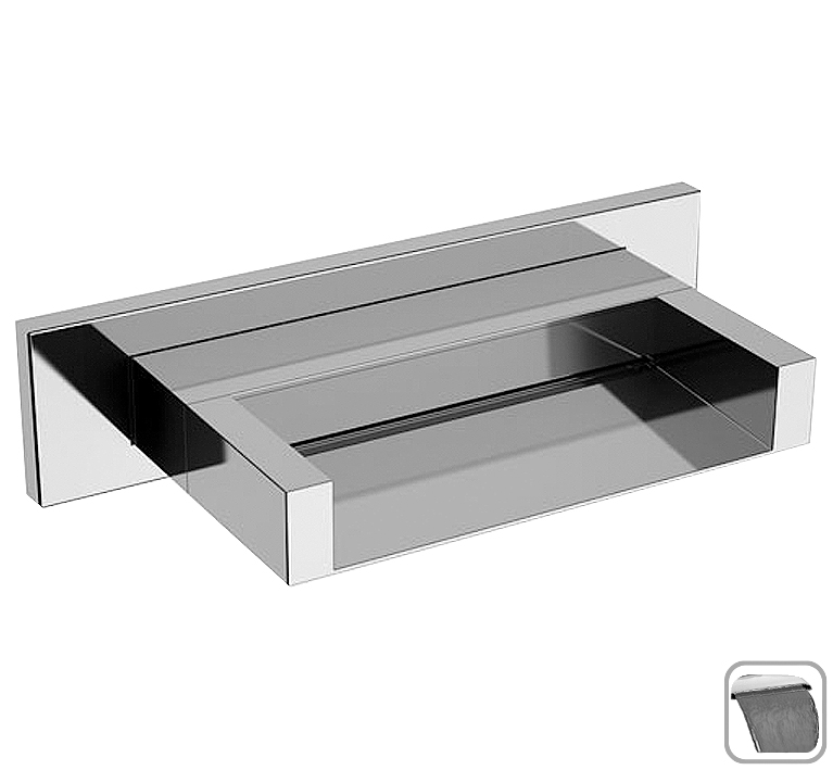 DIBL'fix Eckiger Cascaden-Schwallauslauf ½" zur Aufputz-Wandmontage