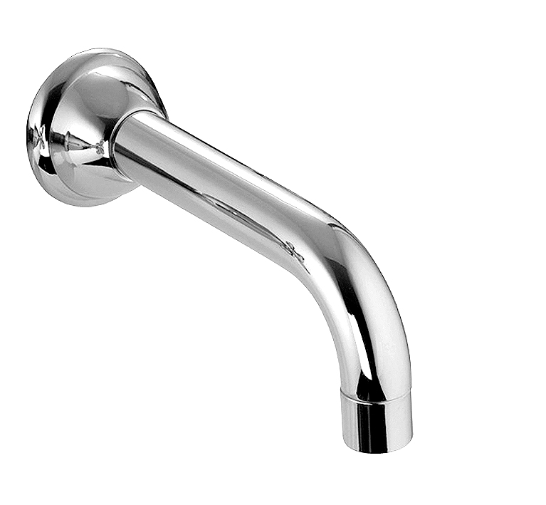 DIBL'fix Runder Messing-Wandauslauf ⅜" oder ½" - Ausladung 170 mm