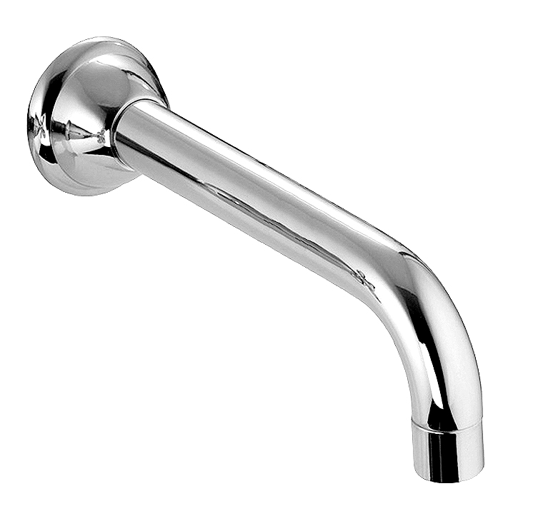 DIBL'fix Runder Messing-Wandauslauf ⅜" oder ½" - Ausladung 210 mm