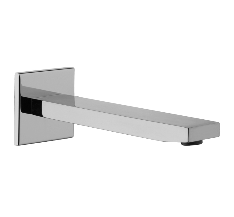 DIBL'fix Eckiger Messing-Wandauslauf ½" - Ausladung 201 mm