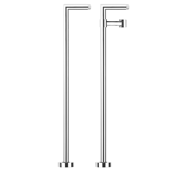 DIBL'fix Messing-Standfüße zur Bodenmontage, mit Handbrausehalter