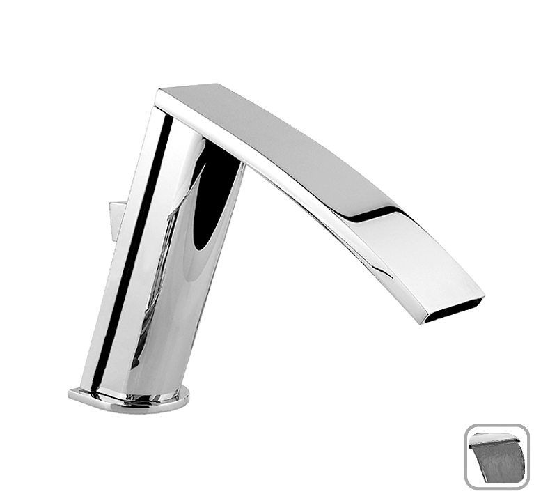 DIBL'fix Starrer Schwall-Gussauslauf zur Wannenrand- und Fliesenbankmontage mit Zwei-Wege-Umstellfunktion