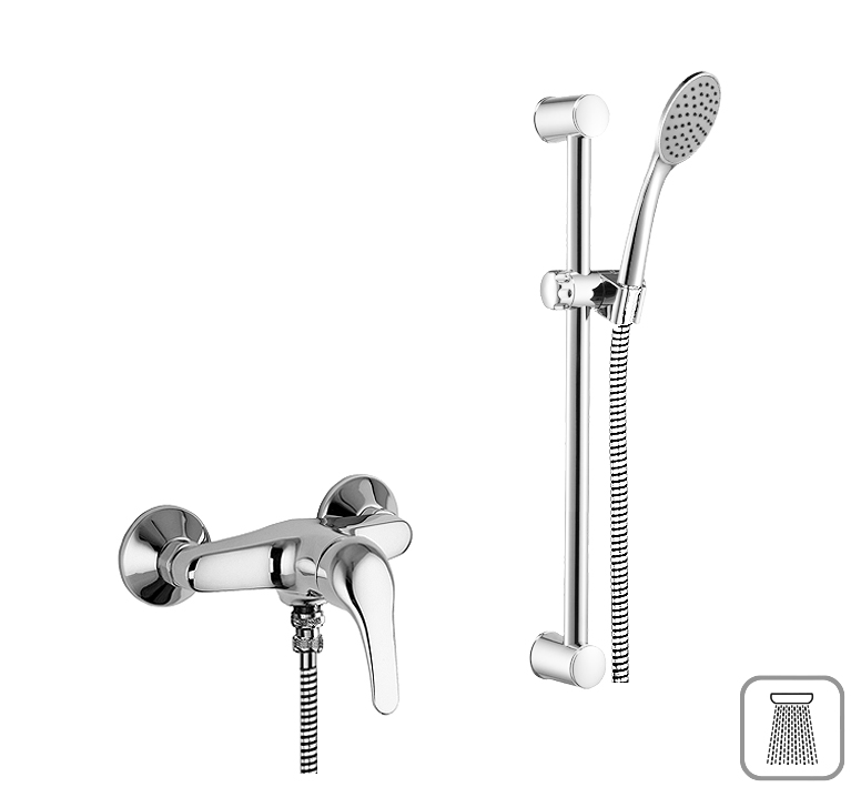DIBL'objekt Einhebel-Brausebatterie mit Brausegarnitur 622 mm