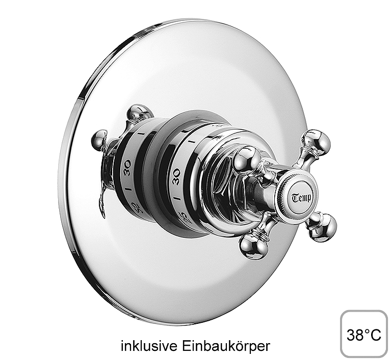 DIBL'stil Thermostat-Zentralbatterie zur UP-Montage ohne Mengenregulierung