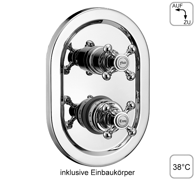 DIBL'stil Thermostat-Brausebatterie zur UP-Montage für einen Abgangsanschluss