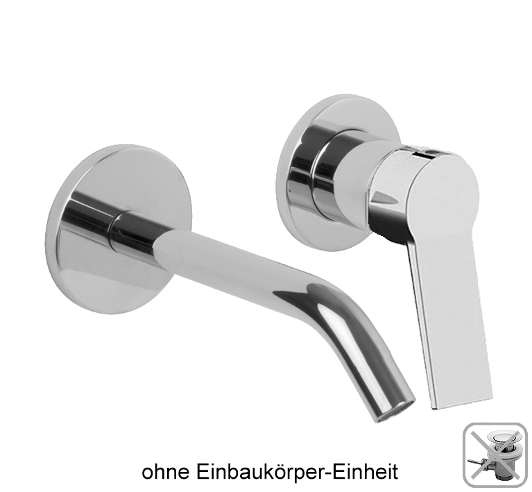 DIBL'vinta Einhebel-Waschtisch-Wandbatterie mit Gussauslauf 210 mm, ohne Ablaufzubehör